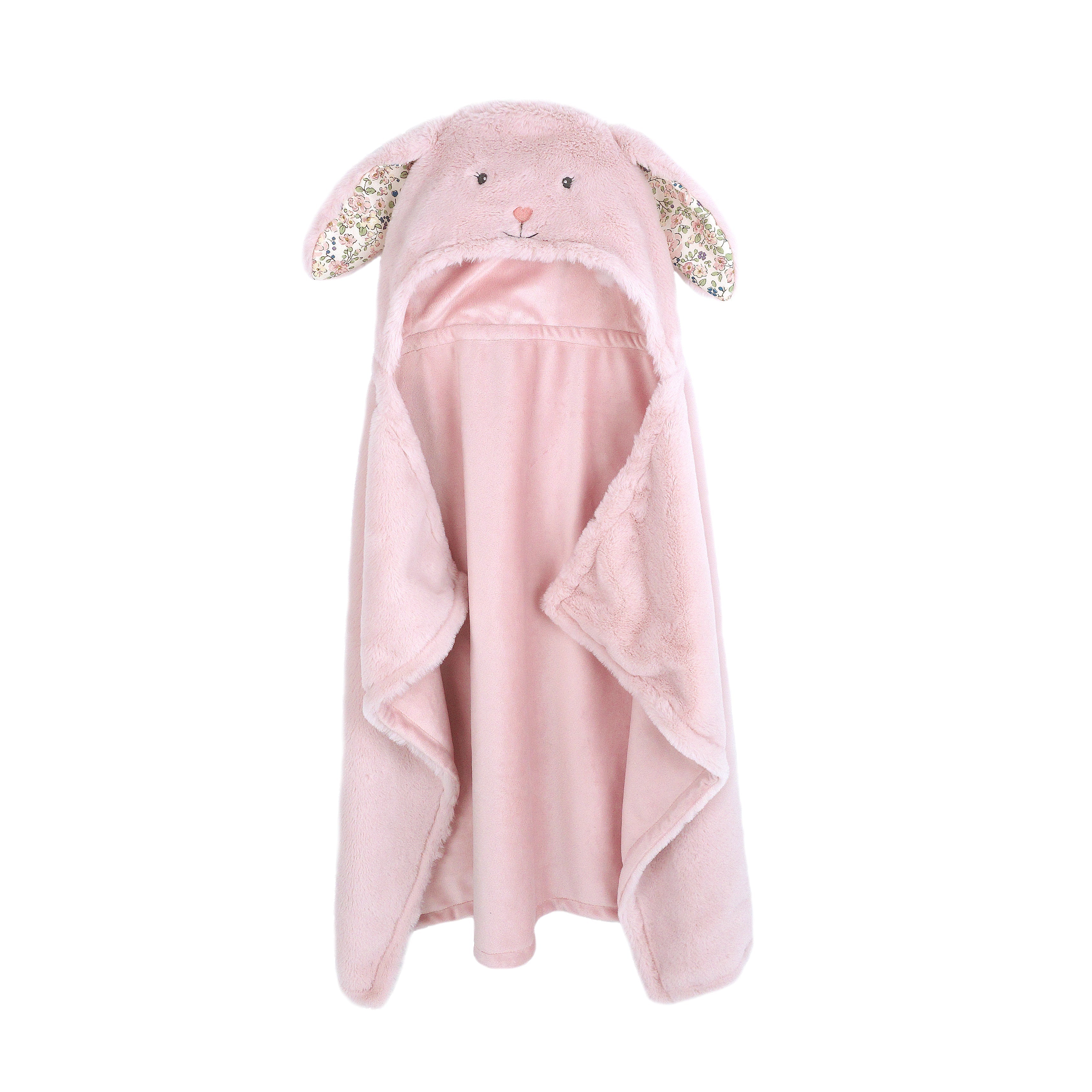 FAITH BUNNY HOODED BLANKET Hooded Bath Wraps MON AMI   