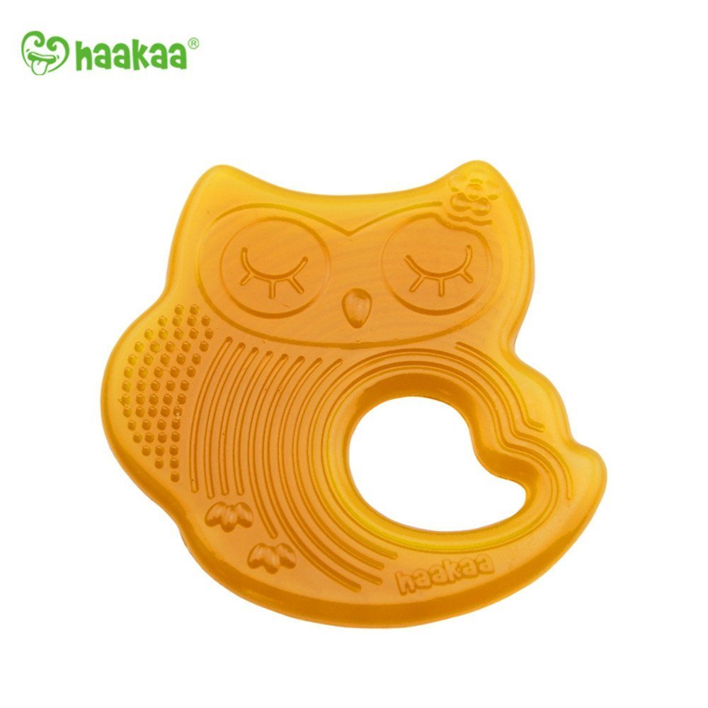 Haakaa Sleeping Owl Natural Rubber Teether 1 pk