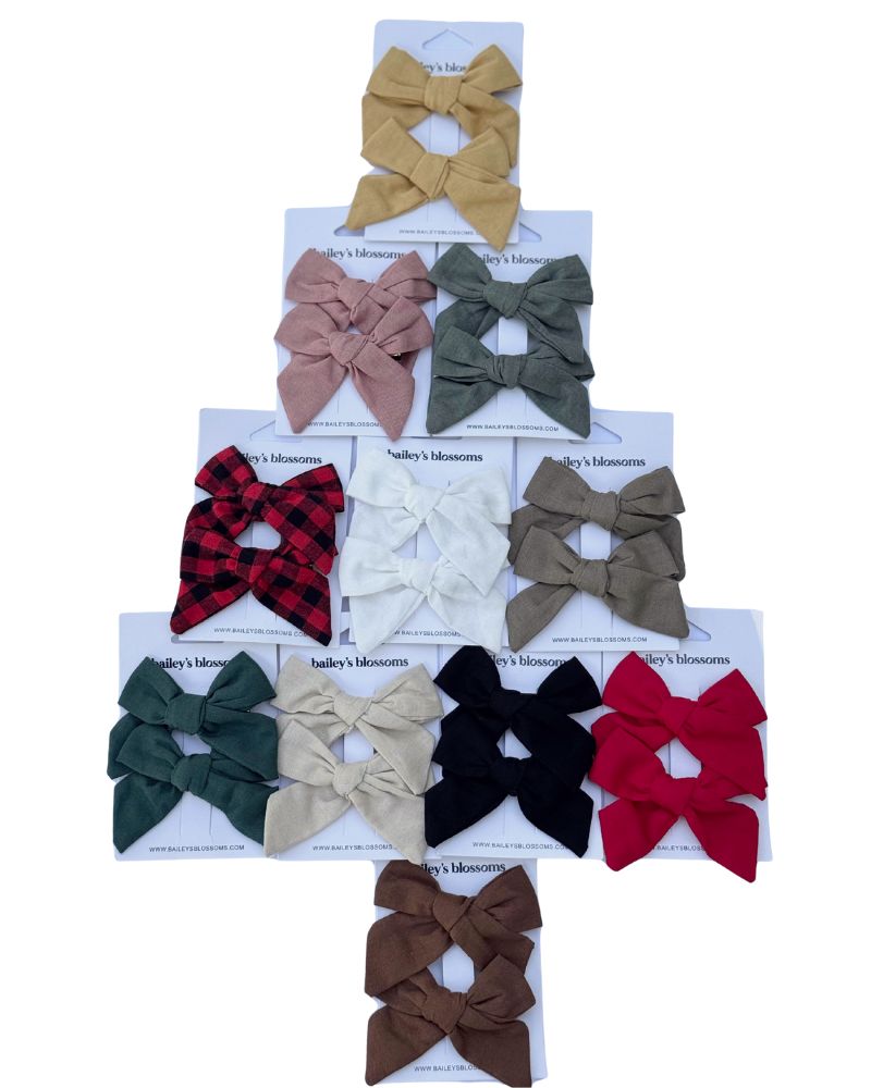 Linen Cotton Piggie Sets - Red
