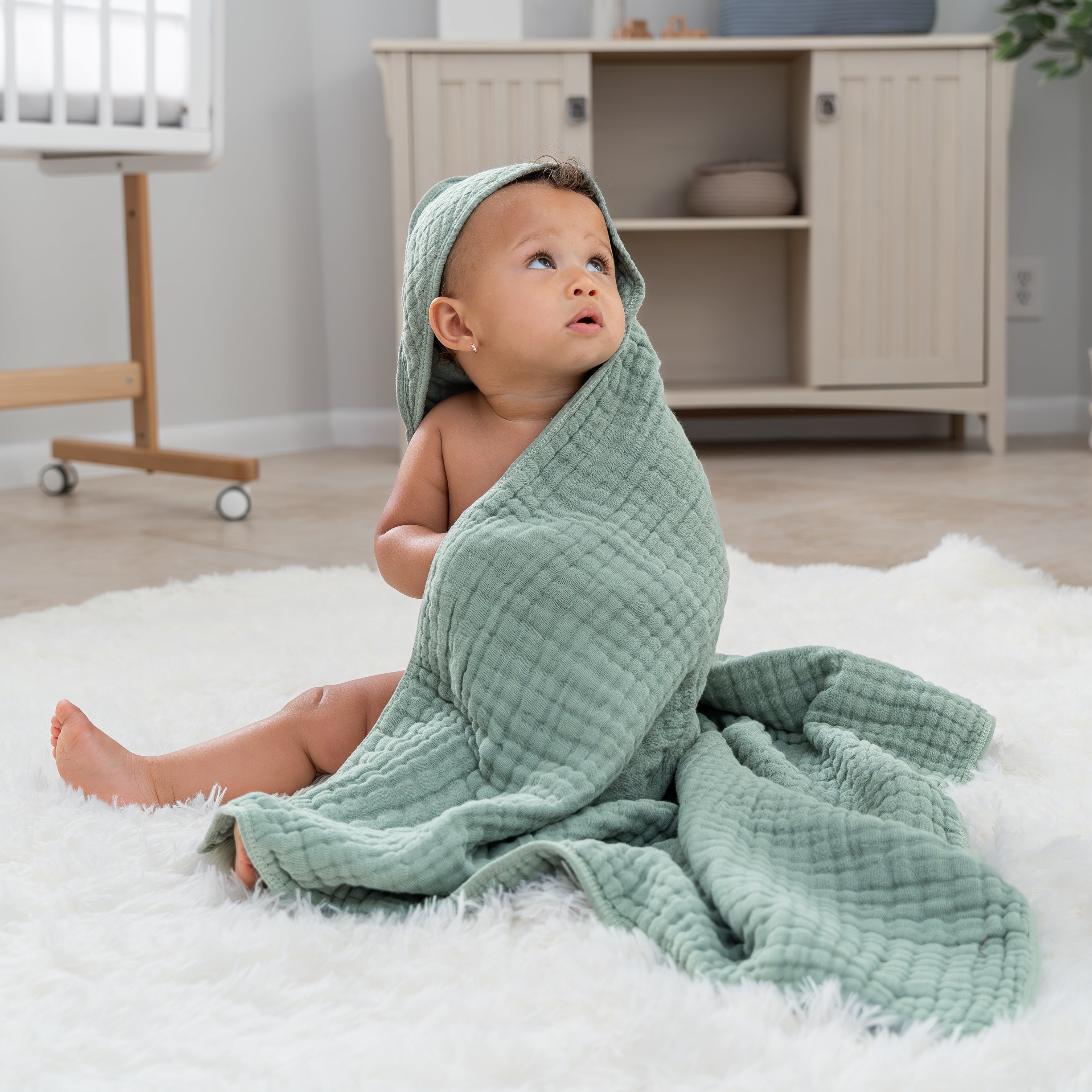 Baby Hooded Towels by Comfy Cubs - Fern