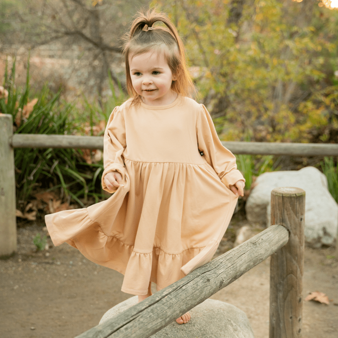 3 Tier Sweater Dress - Peanut Butter - Terry