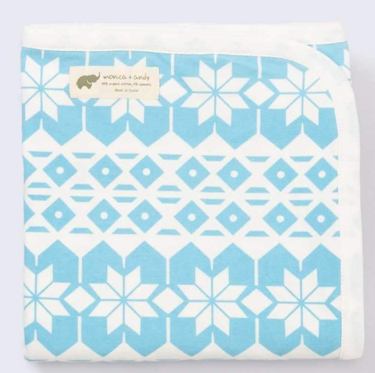 Coming Home Blanket - Blue Snowflakes