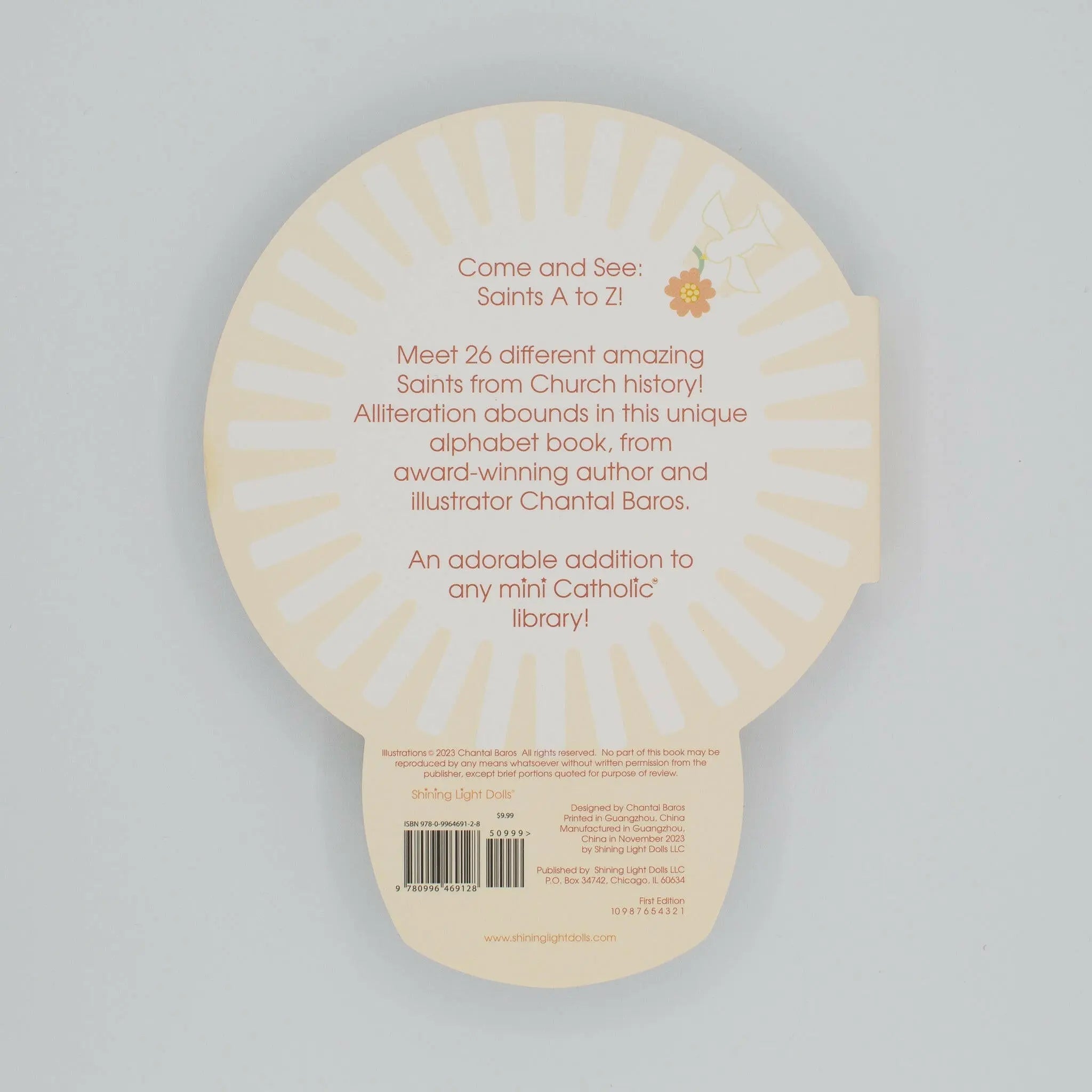 2025 Award Winner - Come and See: Saints A to Z - An Alphabet of Catholic Saints - shaped board book