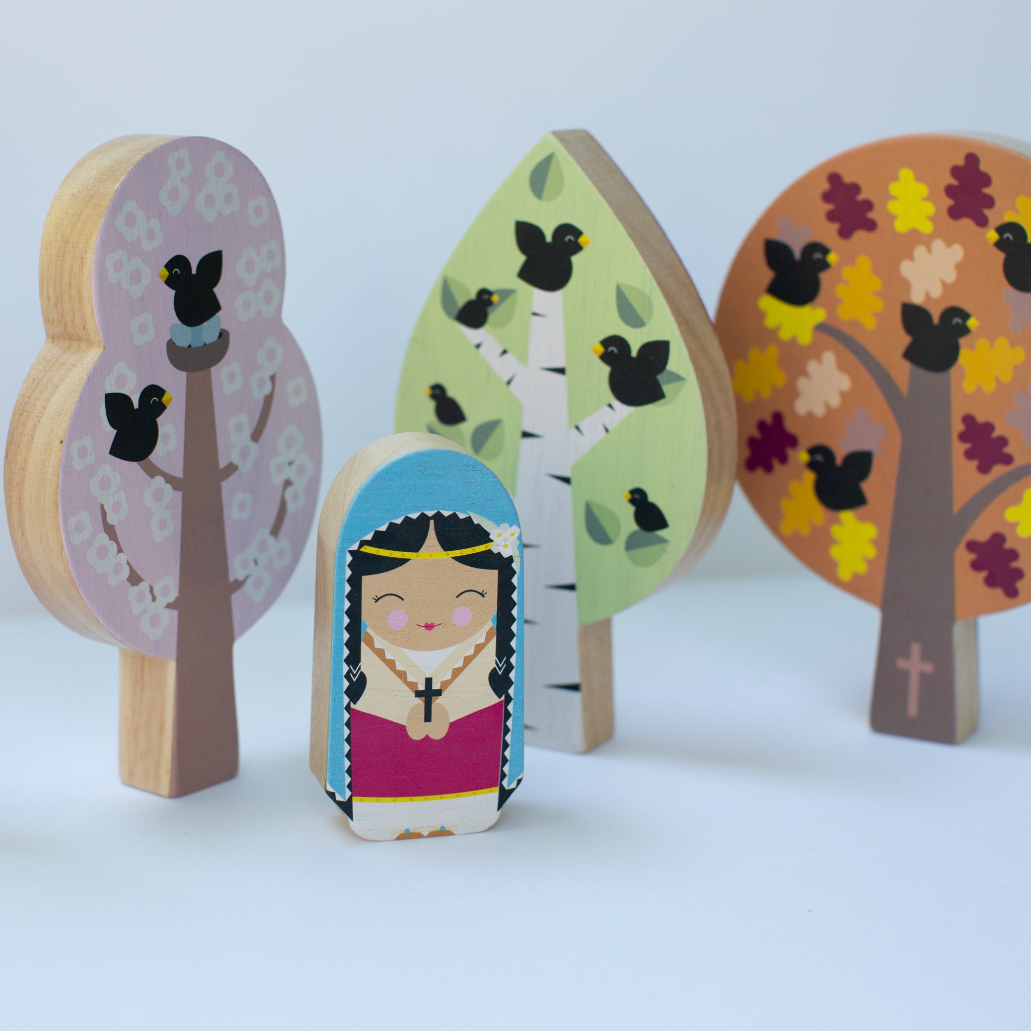 St. Kateri's Forest Wooden Seasons Set