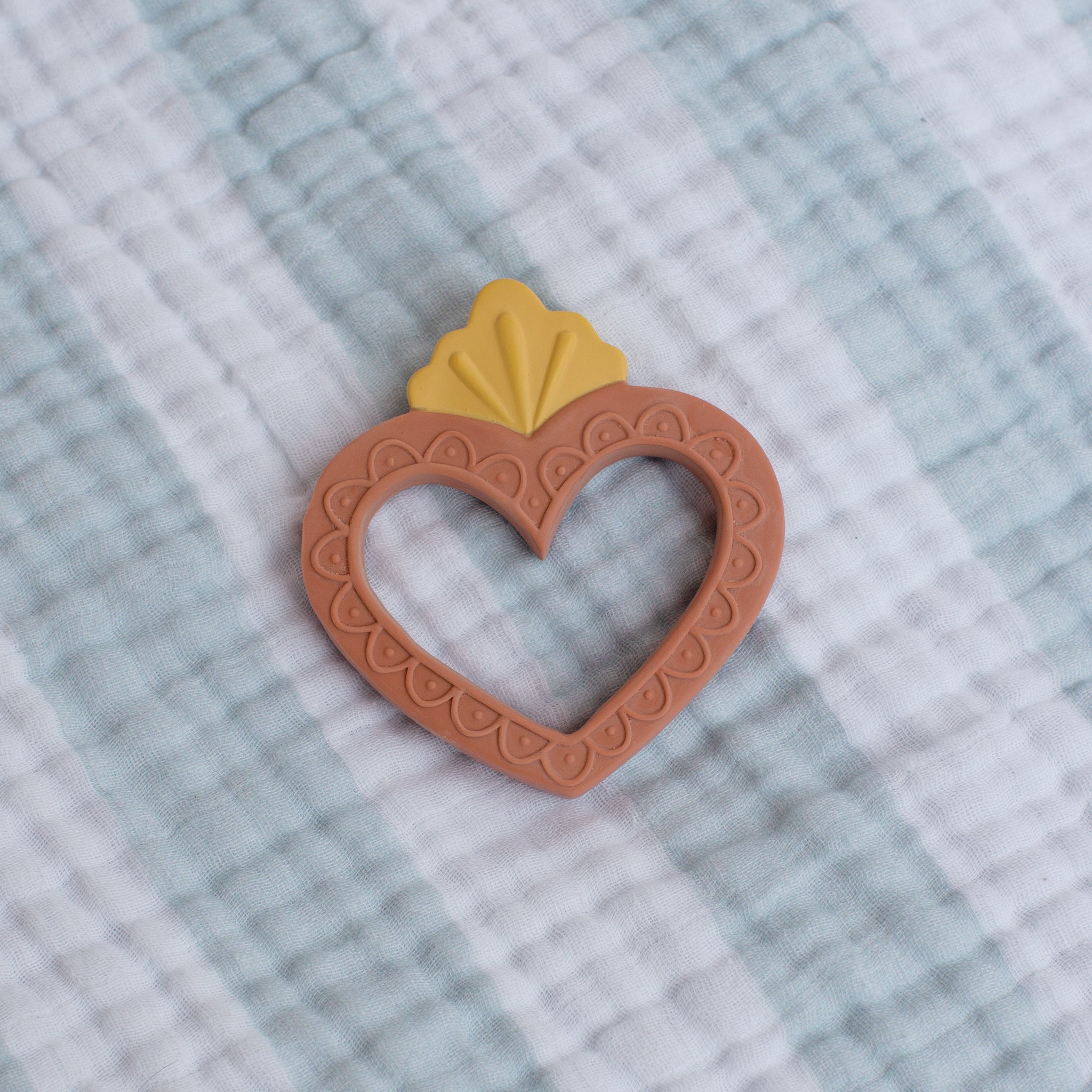 Sacred Heart Natural Rubber Teether