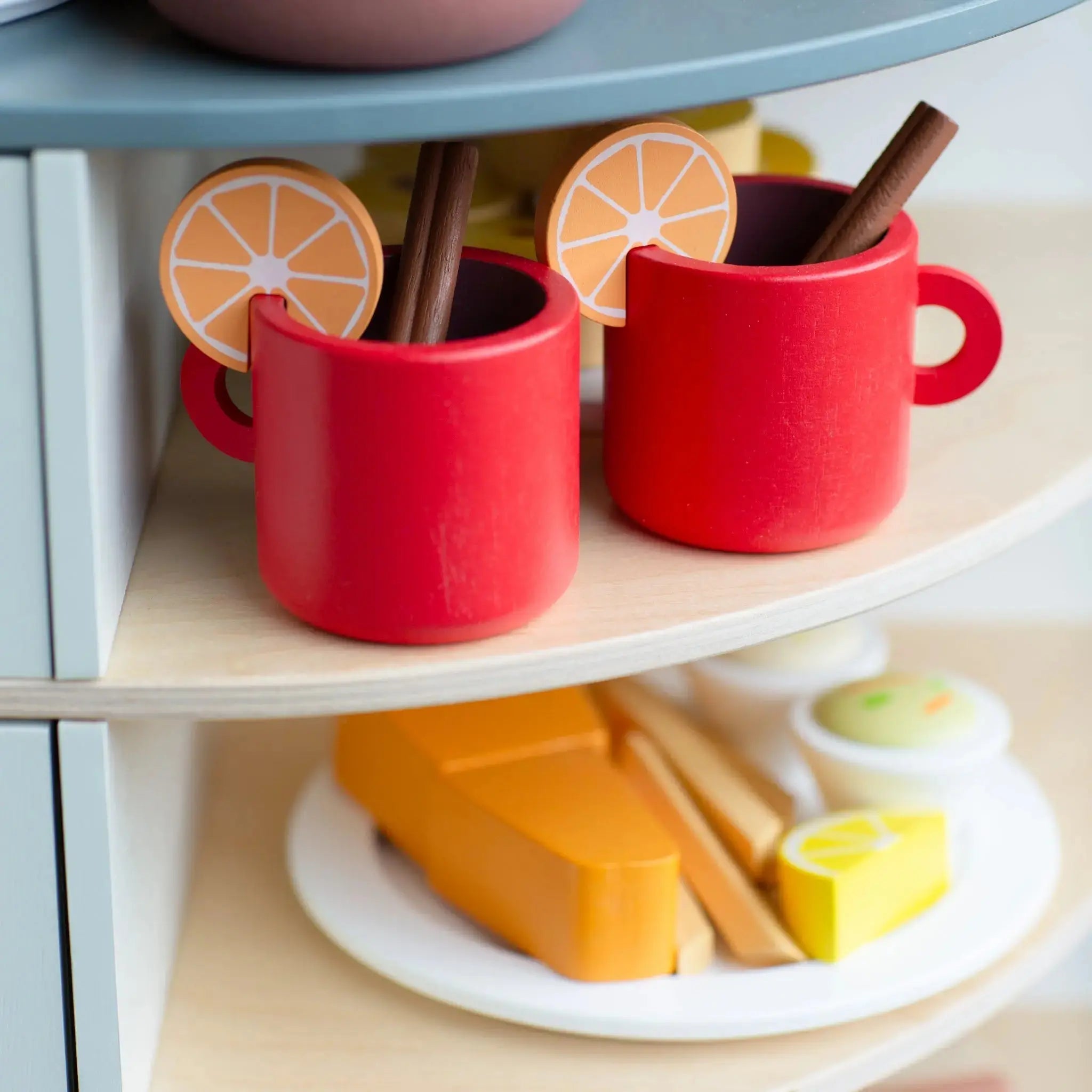 St. Lucia Buns (Lussekatter) & Swedish Glogg Wooden Play Food Set- Mini Catholic Kitchen