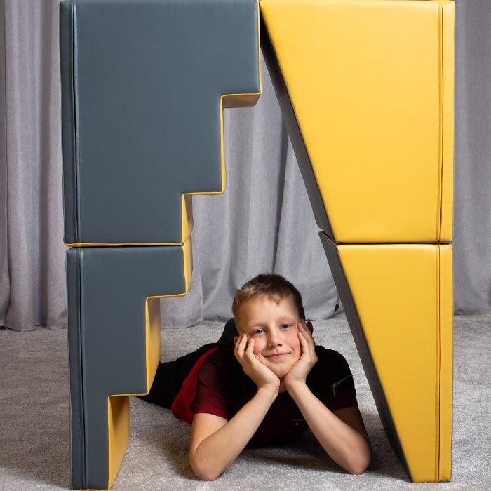 4 Piece Soft Play Step and Slide Set - Transformer