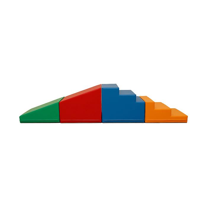 4 Piece Soft Play Step and Slide Set - Transformer