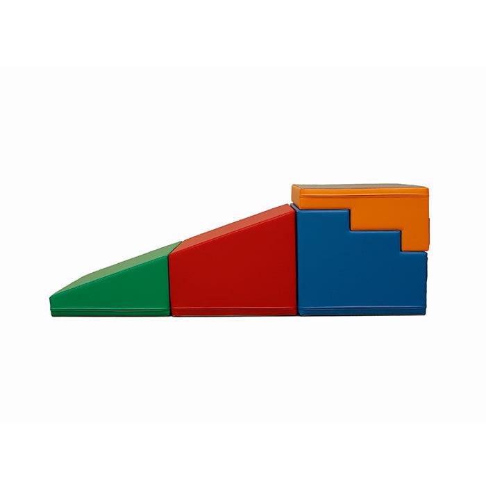 4 Piece Soft Play Step and Slide Set - Transformer