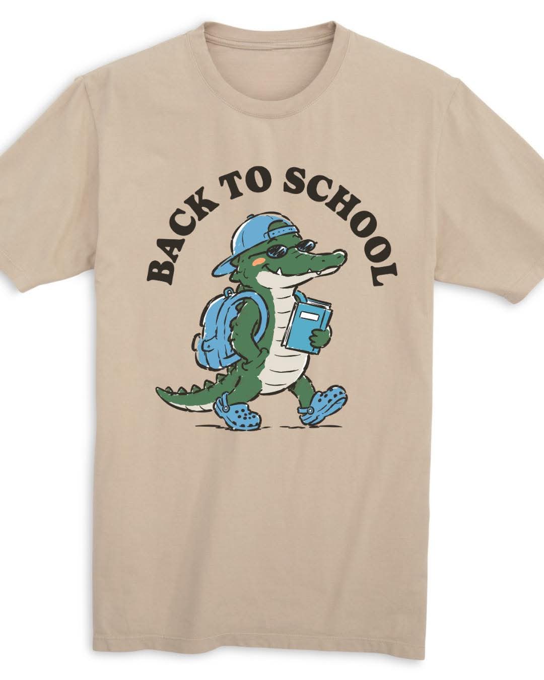 Back To School Alligator Organic Cotton Tee