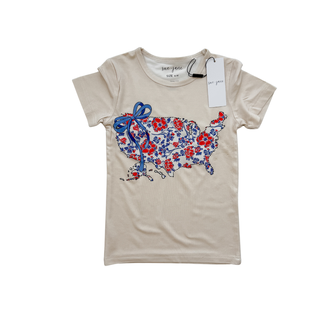 USA Map Bamboo Tee