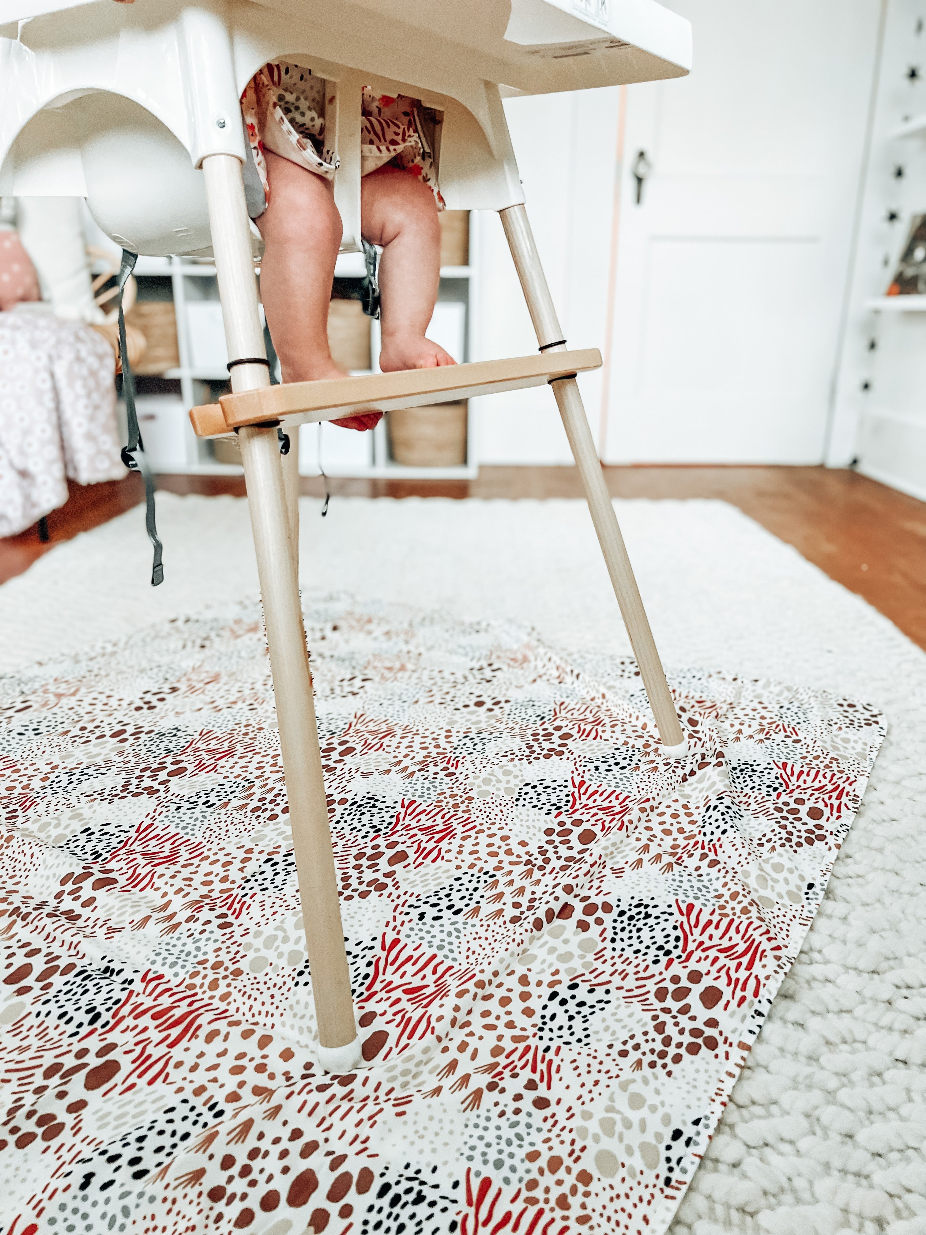 Wild Splash Mat - A Waterproof Catch-All for Highchair Spills and More!  BapronBaby   