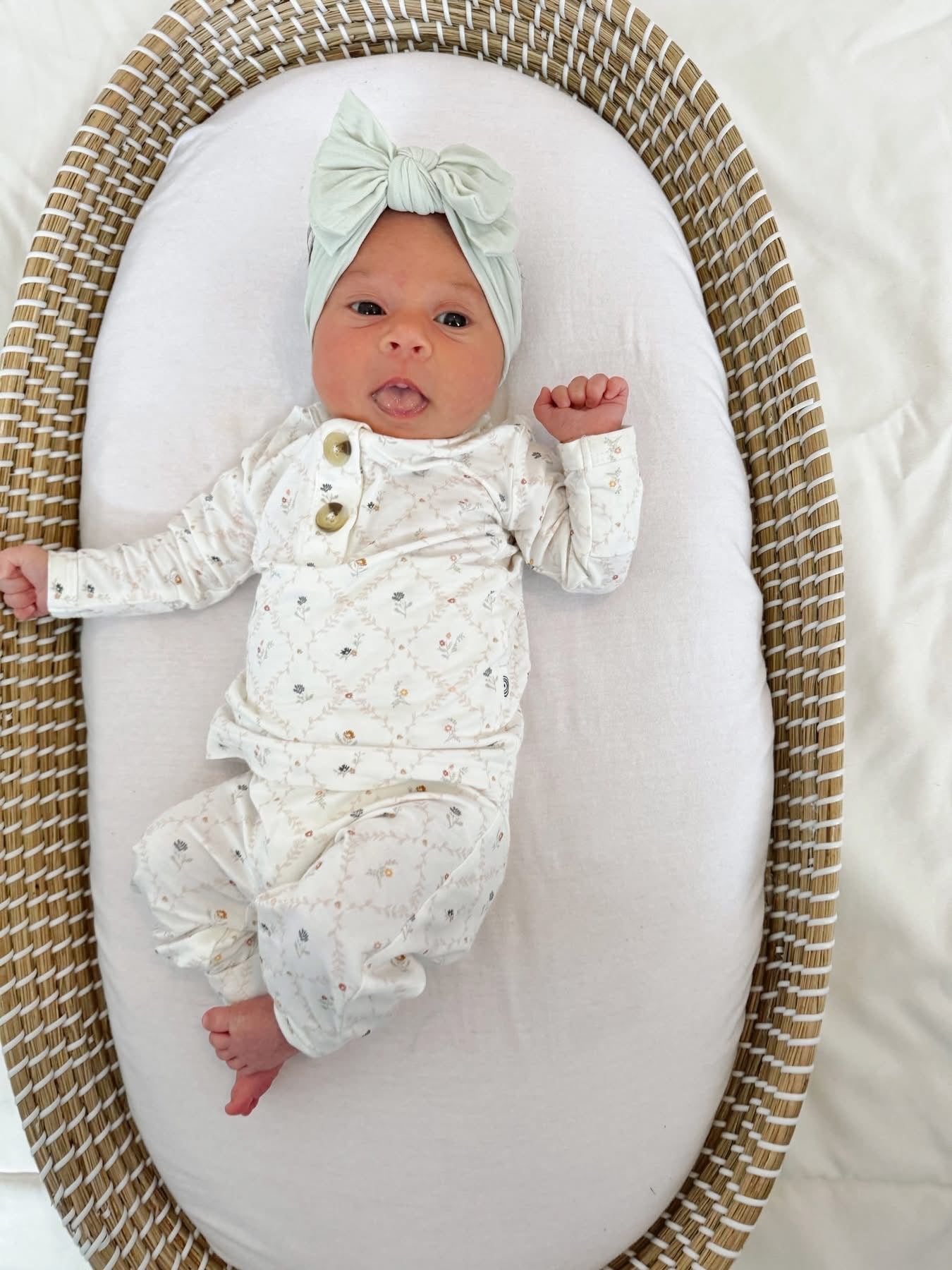 Vintage Blooms 2pc Henley Bamboo Pajamas - Sizes Newborn & Up!