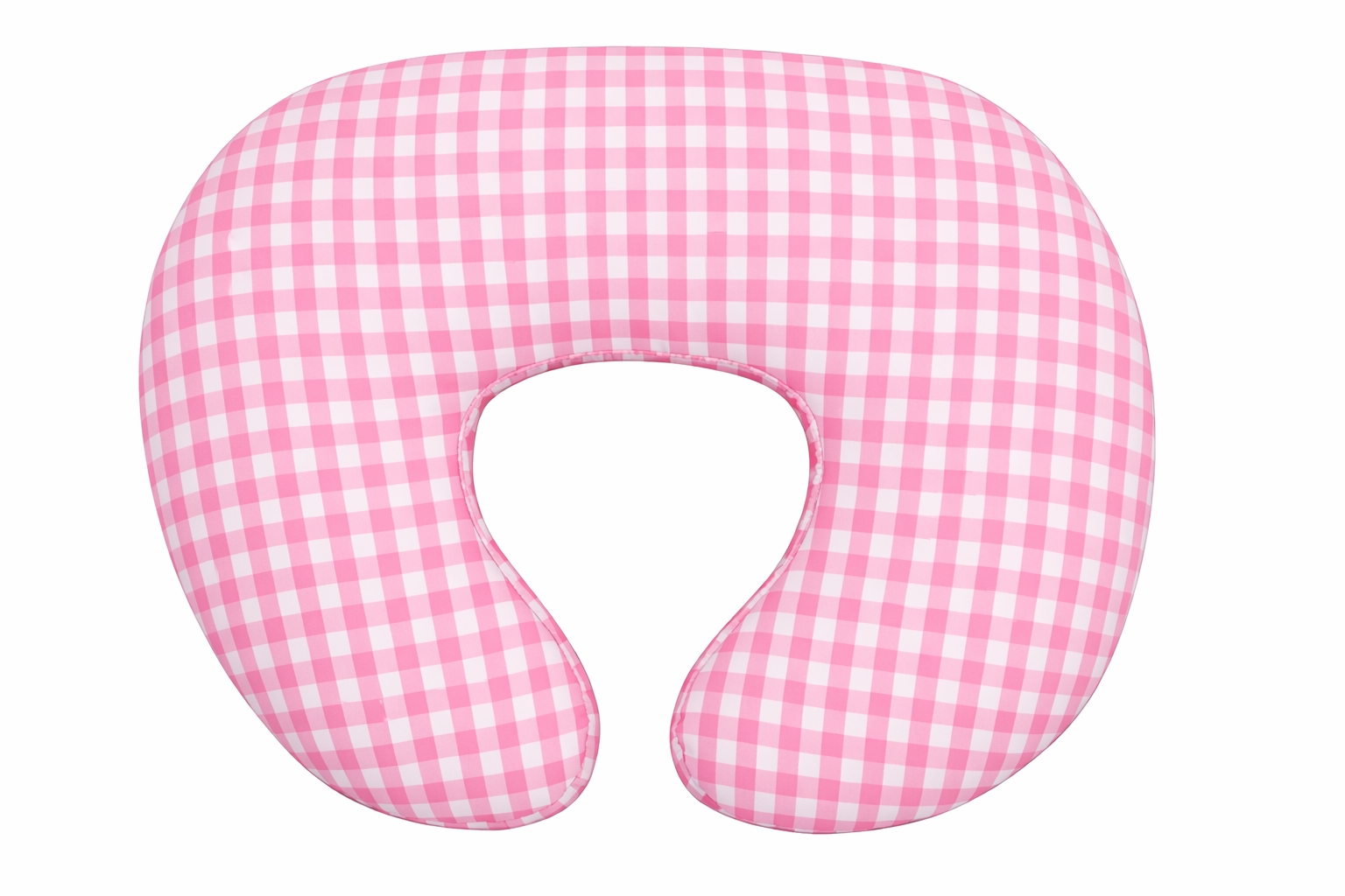 Pink Gingham Ruffle Nursing Pillow Cover