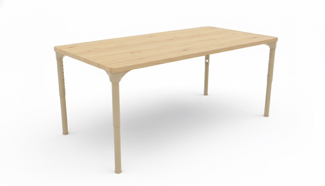 Rectangular Adjustable Kids Classroom Table – 17" to 25" Height | Durable Activity Table for School & Home