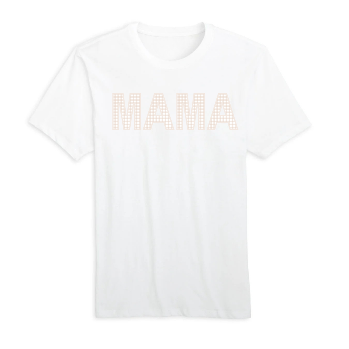 Neutral Gingham Mama Organic Cotton Tee