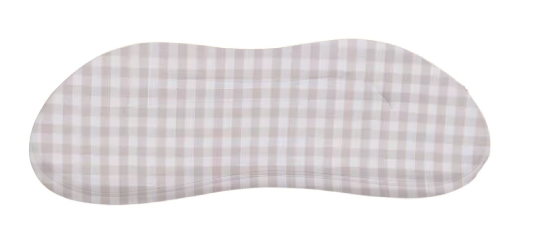 Beige White Gingham New Lounger Curve Cover