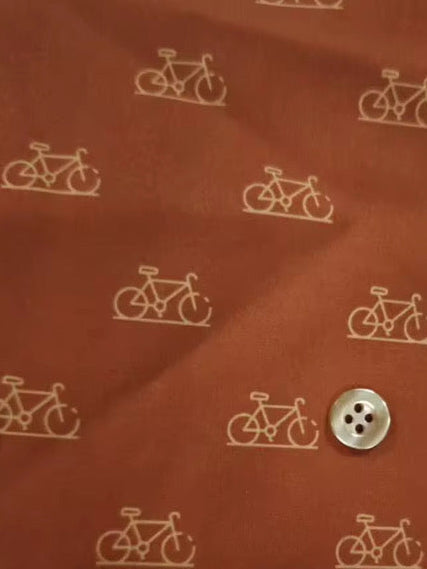 2026 Fishing shirt button up- orange bike
