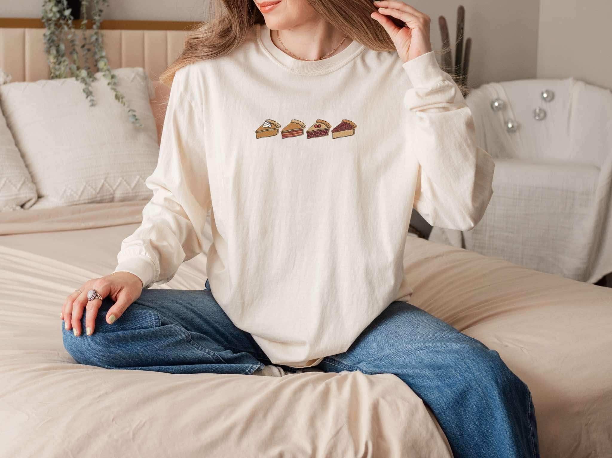 Presale Adult Embroidered Pie’s Comfort Colors Long Sleeve Tee