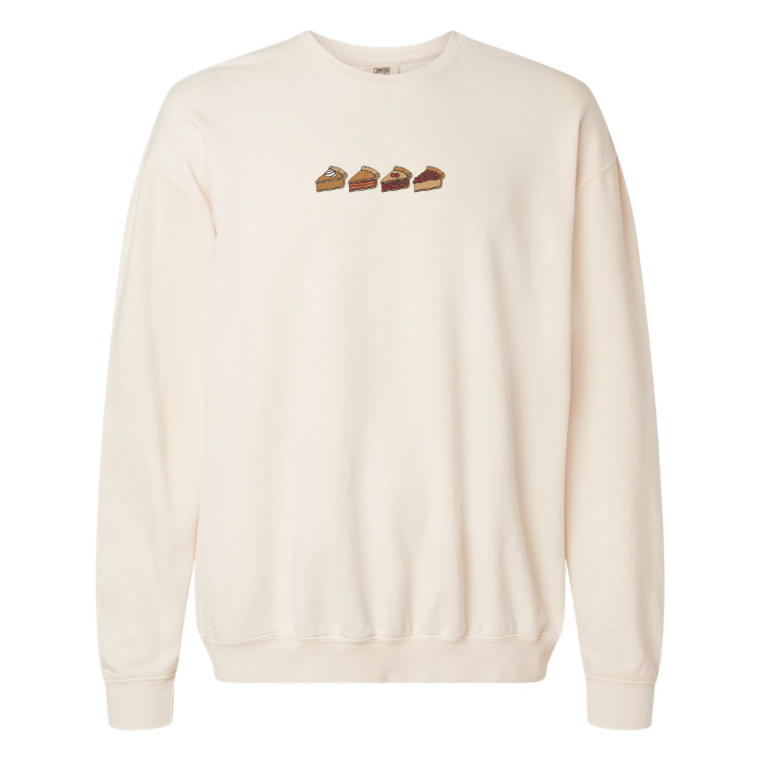 Presale Adult Embroidered Pie Comfort Colors Crewneck