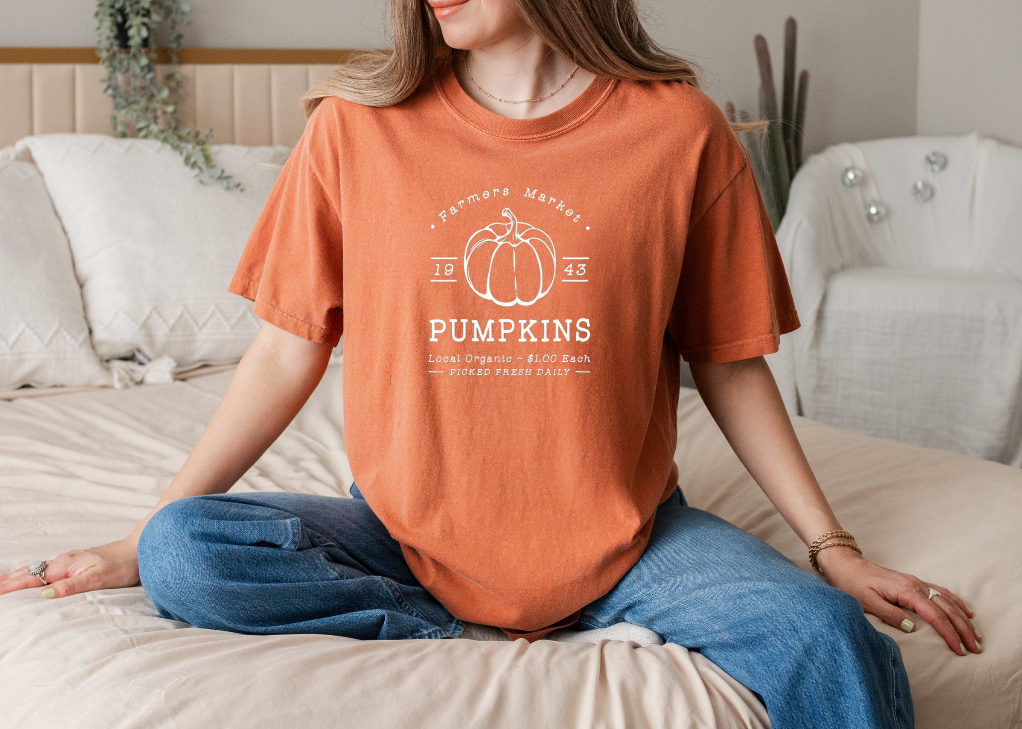 Adult Pumpkin ‘Farmers Market’ Comfort Colors Tee