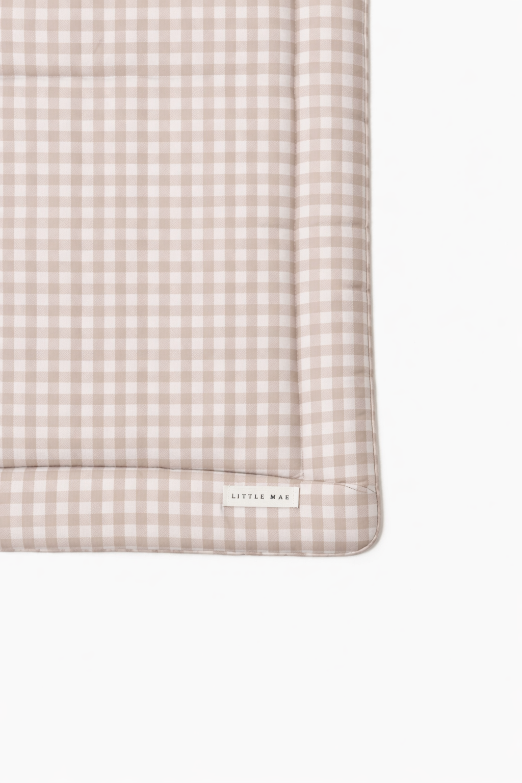 Beige Gingham Padded Baby Play Mat
