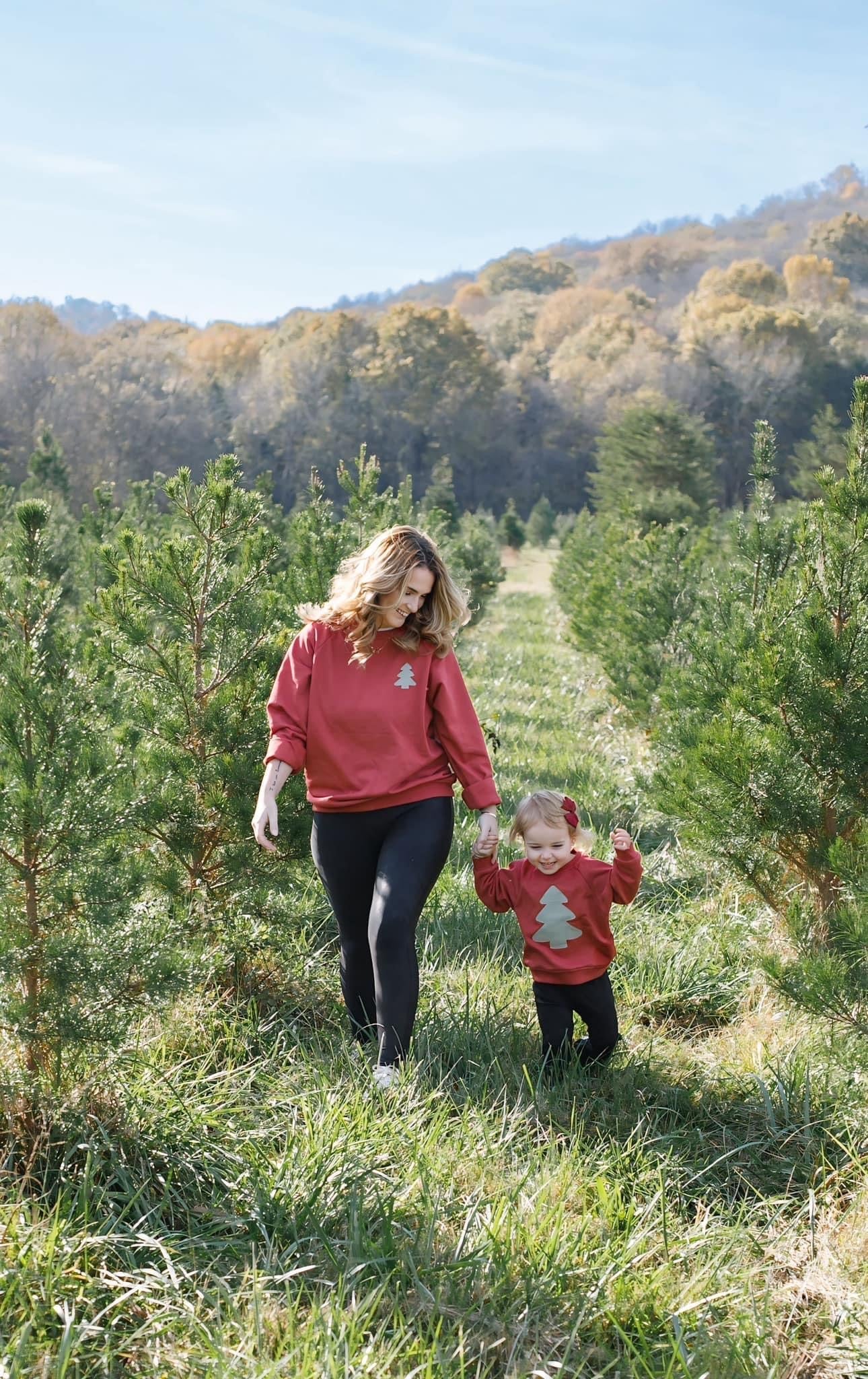 Christmas Tree Applique Sweatshirt