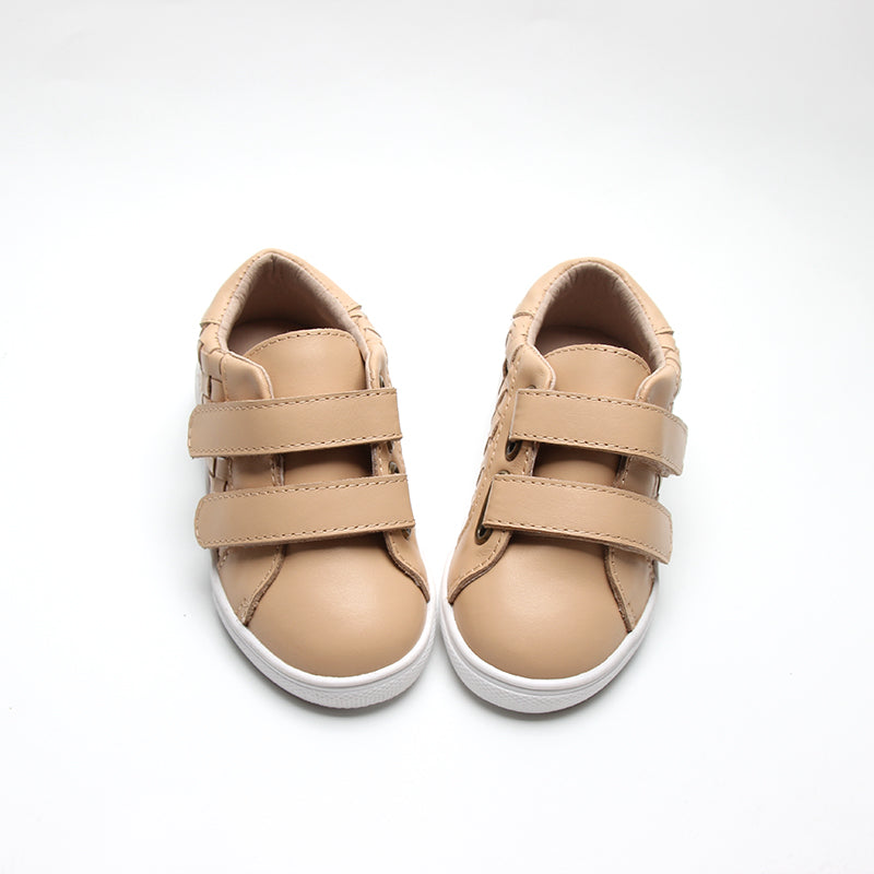 Leather Woven Sneaker | Color 'Honey'  Consciously Baby   