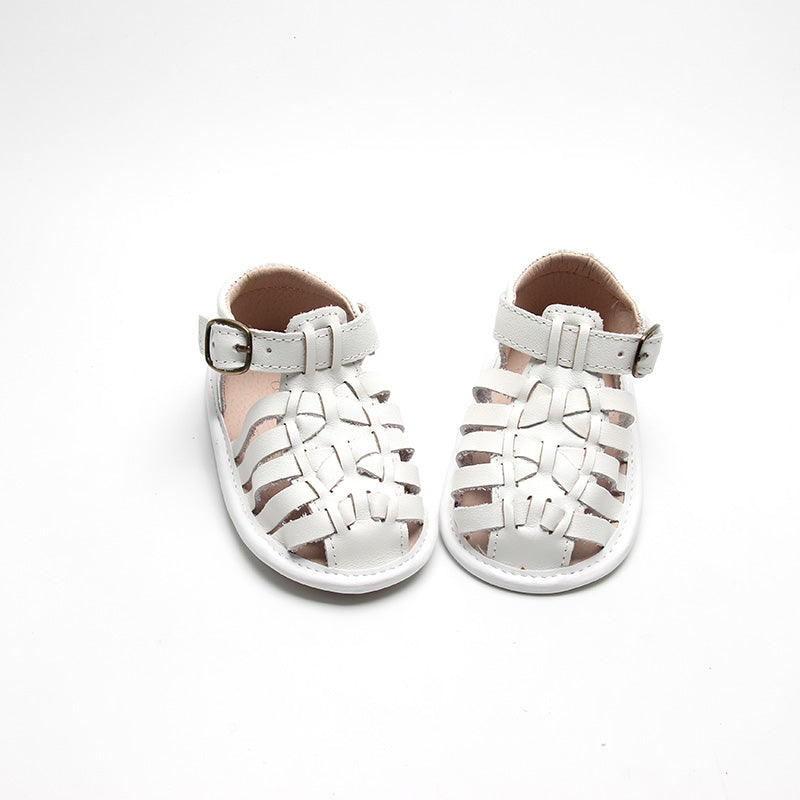 Leather Indie Sandal | Color 'Cotton' | Soft Sole  Consciously Baby   