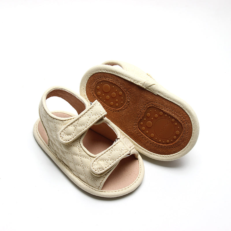 Recycled Canvas Wanderer Sandal | Color 'Shell' | Soft Sole  Consciously Baby   