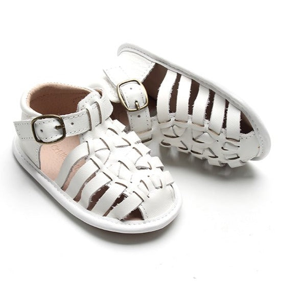 Leather Indie Sandal | Color 'Cotton' | Soft Sole  Consciously Baby 2 (3 - 6 months)  