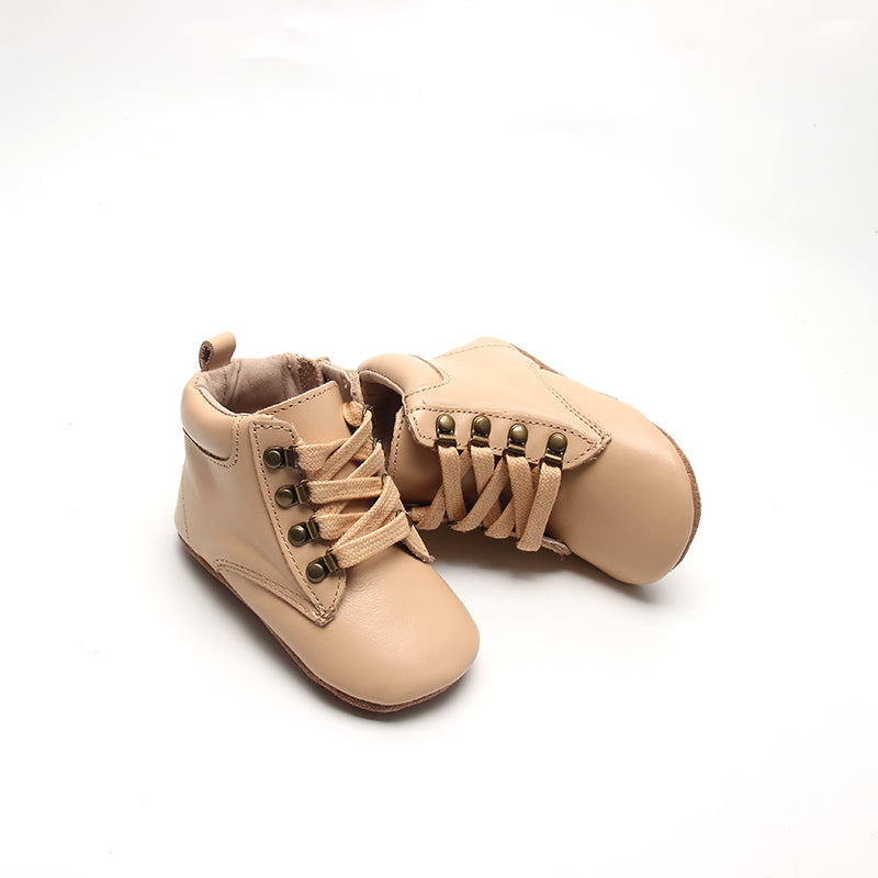 Leather Combat Boot | Color 'Honey'  Consciously Baby   