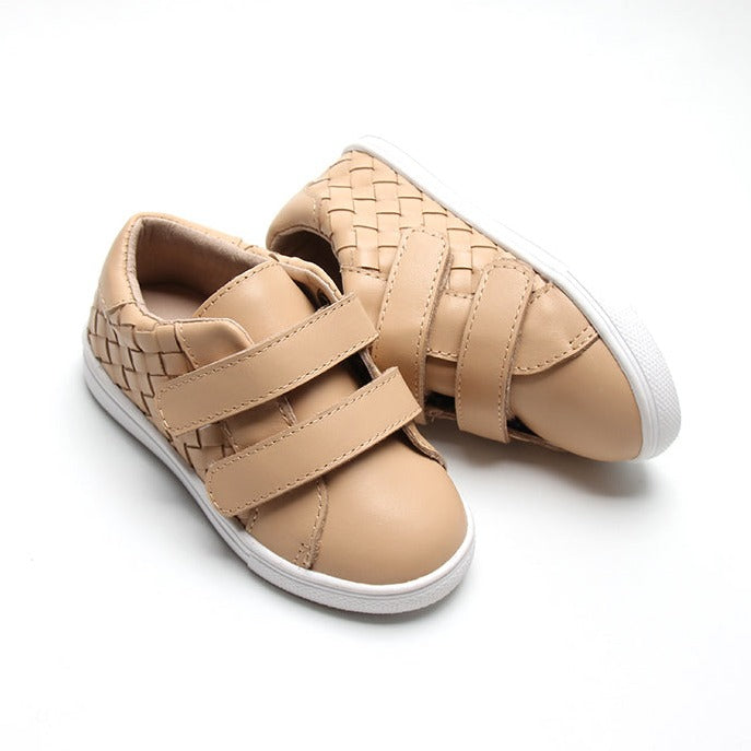 Leather Woven Sneaker | Color 'Honey'