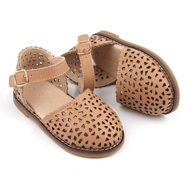 Leather Pocket Sandal | Color 'Tan' | Hard Sole  Consciously Baby 5 (12 - 18 months)  