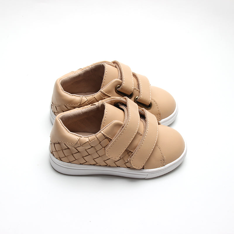 Leather Woven Sneaker | Color 'Honey'  Consciously Baby   