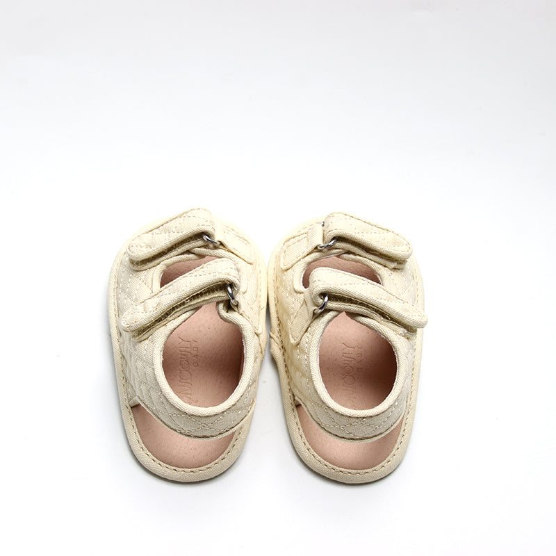 Recycled Canvas Wanderer Sandal | Color 'Shell' | Soft Sole  Consciously Baby   