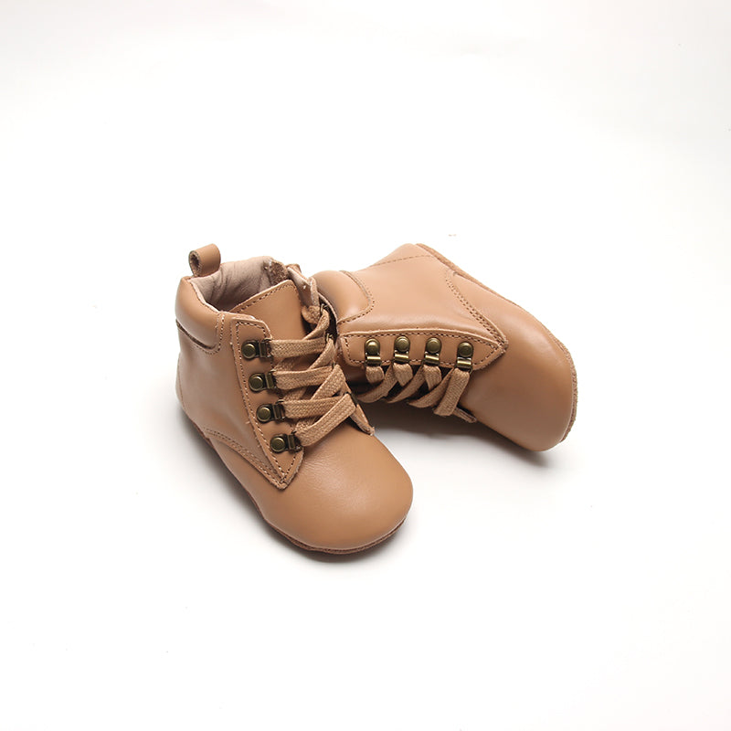 Leather Combat Boot | Color 'Tan'  Consciously Baby   