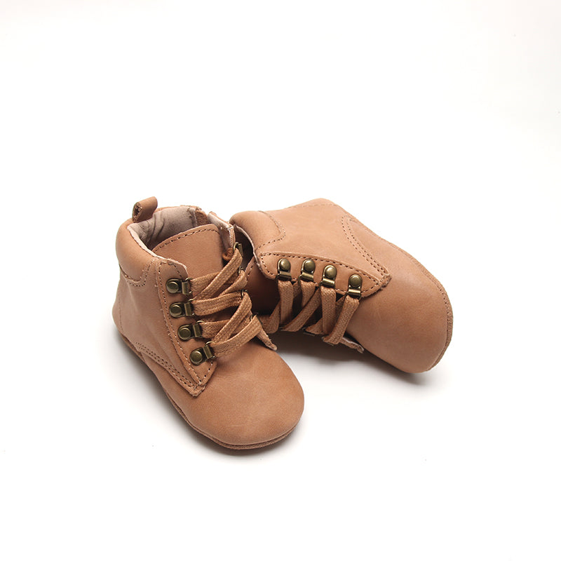 Leather Combat Boot | Color 'Sand'