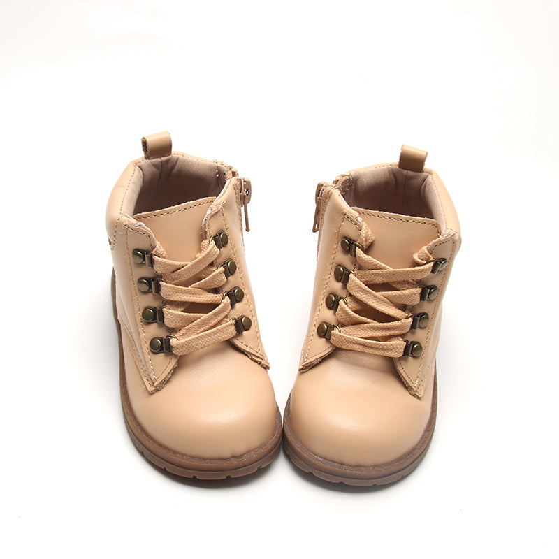 Leather Combat Boot | Color 'Honey'  Consciously Baby   