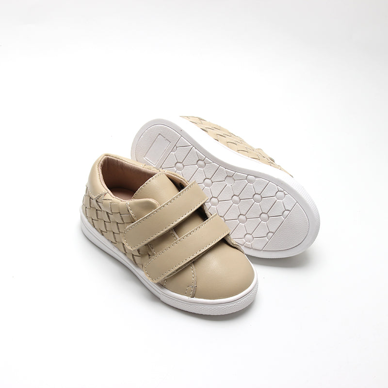 Leather Woven Sneaker | Color 'Bone'