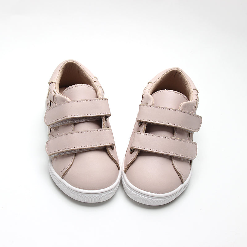 Leather Woven Sneaker | Color 'Dusty Pink'