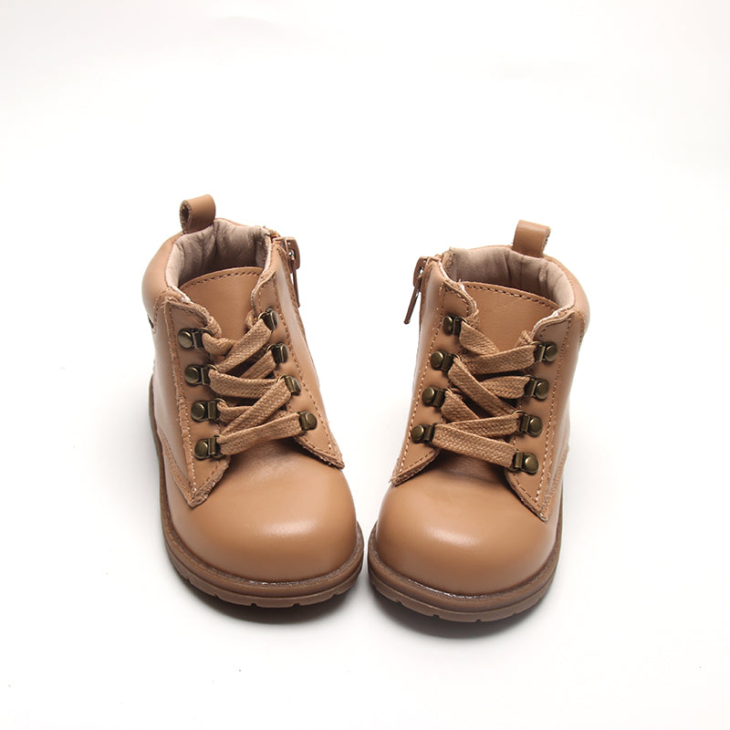 Leather Combat Boot | Color 'Tan'  Consciously Baby   