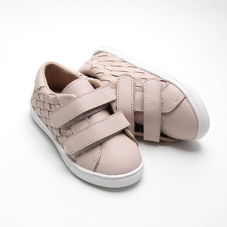 Leather Woven Sneaker | Color 'Dusty Pink'  Consciously Baby   