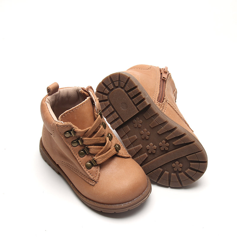 Leather Combat Boot | Color 'Sand'