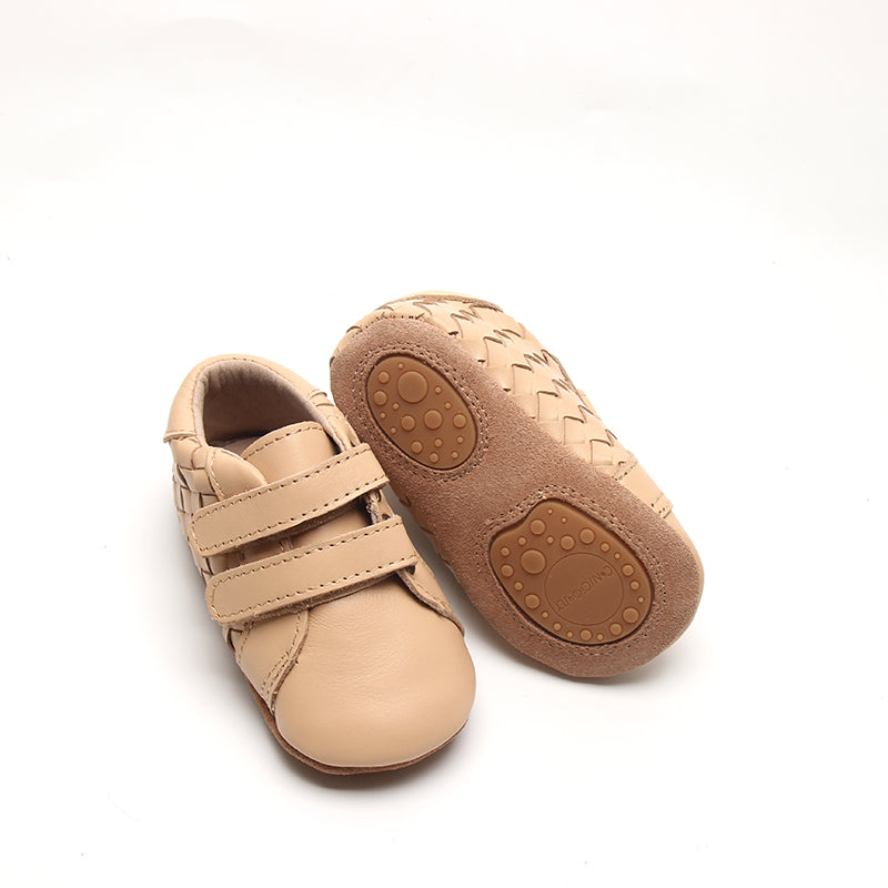 Leather Woven Sneaker | Color 'Honey'  Consciously Baby   