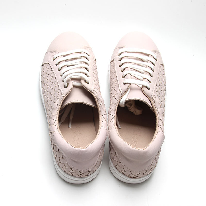 Leather Woven Sneaker | Color 'Dusty Pink' | Women