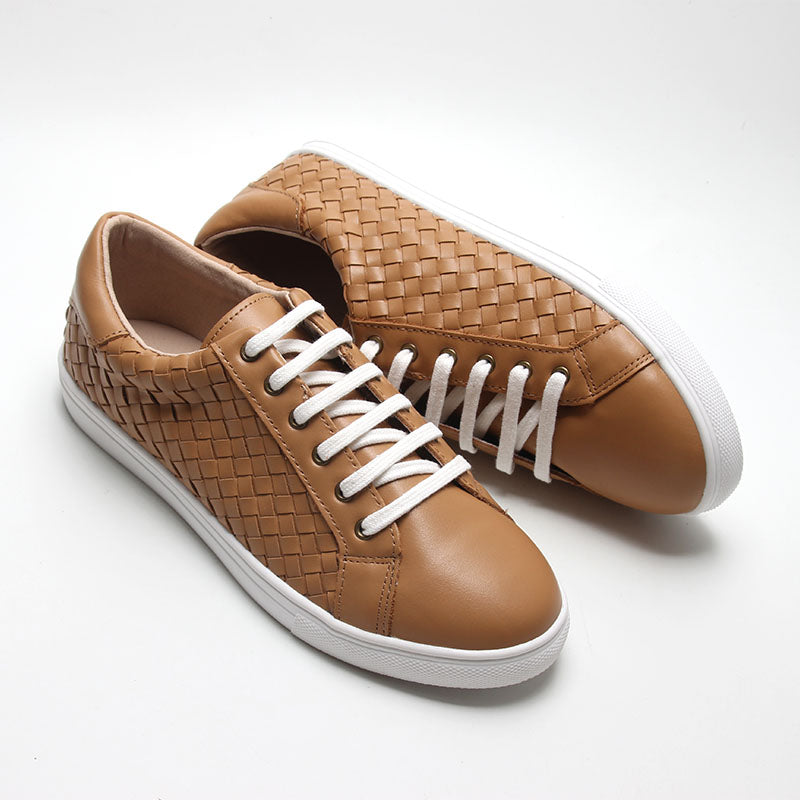 Leather Woven Sneaker | Color 'Rust' | Women  Consciously Baby US 6  