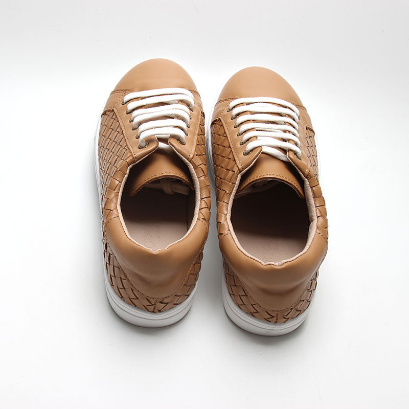 Leather Woven Sneaker | Color 'Rust' | Women  Consciously Baby   