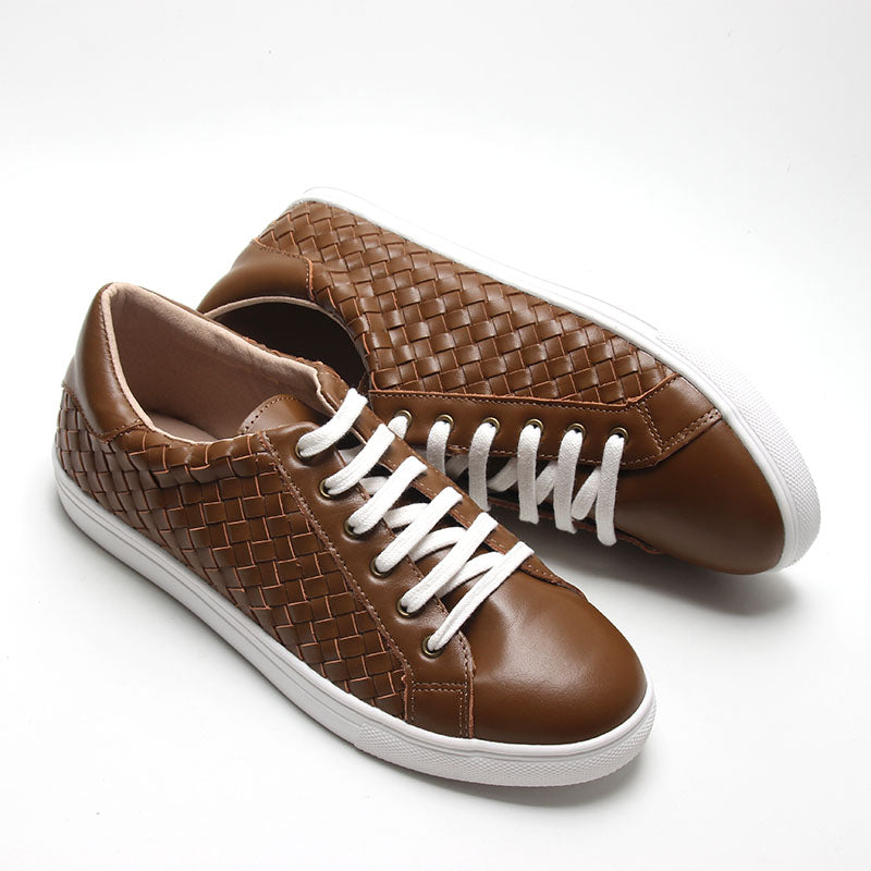 Leather Woven Sneaker | Color 'Espresso' | Women  Consciously Baby US 6  