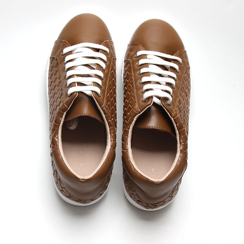 Leather Woven Sneaker | Color 'Espresso' | Women  Consciously Baby   